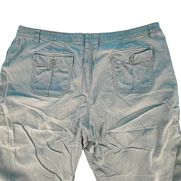 Cato Woman Capri Drawstring Hem Pants Pockets Plus Size 20W 98% Cotton Gray - Picture 4 of 15